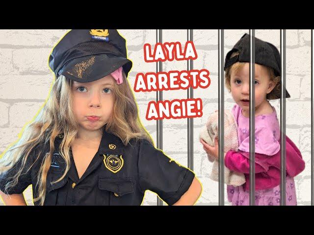 Police Officer Layla Gets Scared!!