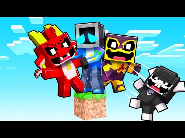 One Block Skyblock with NIGHTMARE CRITTERS in Minecraft!