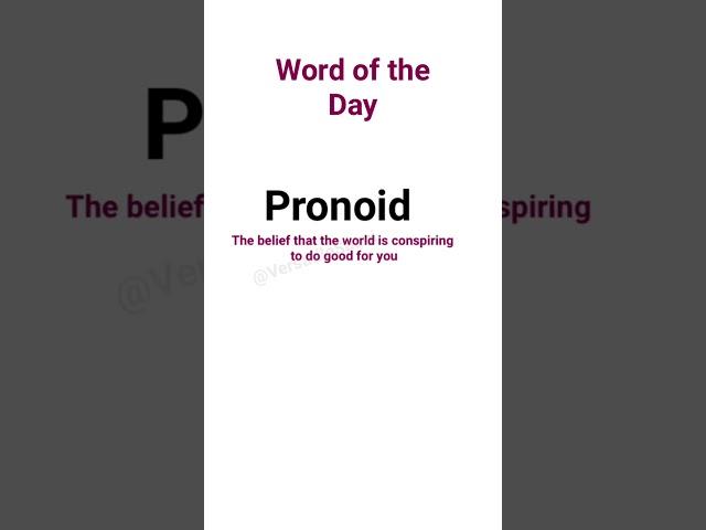 Word of the Day PRONOID I #अंग्रेज़ी #english #versatilesaani #wordoftheday #words #englishlearning