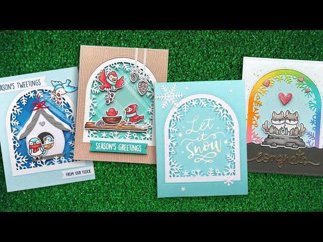 Intro to Winter Wonderland Window + 4 cards from start to finish