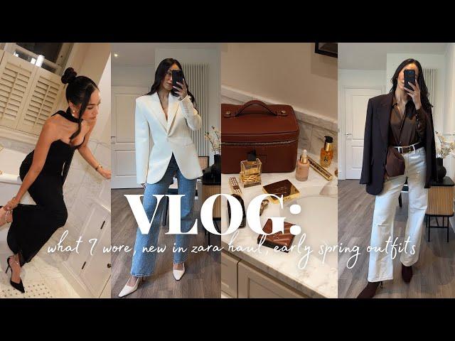 WHAT I WORE, NEW IN MANGO & ZARA HAUL, EARLY SPRING OUTFITS, WEEKLY VLOG | Olivia Miller