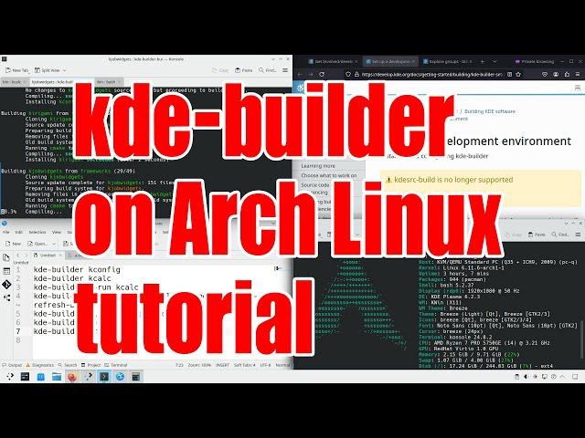 kde-builder on Arch Linux how to build KDE source tutorial - November 2024 - ec690661