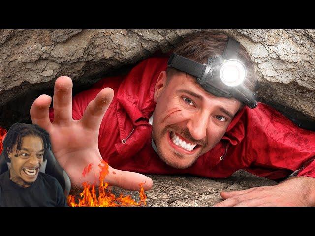 FlightReacts To MrBeast 7 Days Stranded In A Cave!