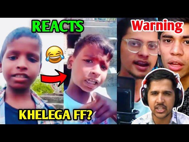 VIRAL Kid Reacts to "KHELEGA FREE FIRE" Video | YouTuber gave WARNING to Garena, Desi Gamer ANGRY