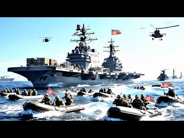 12 minutes ago! Ukrainian Pilot's Crazy Action Destroys North Korean Aircraft Carrier!