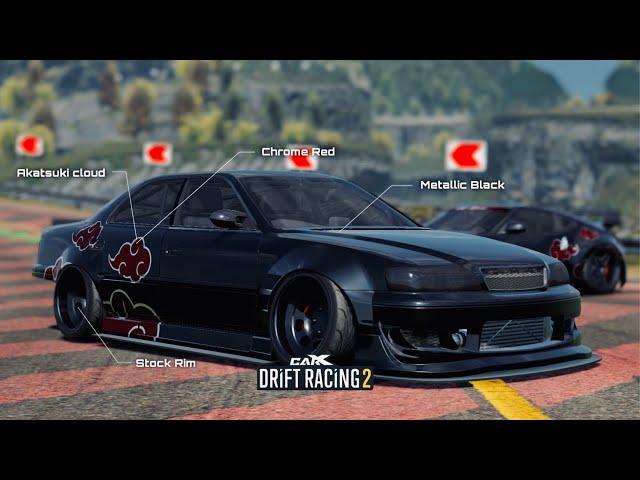 Burner JDM ( Toyota Chaser ) • AKATSUKI LIVERY • Customization • CarX Drift Racing 2