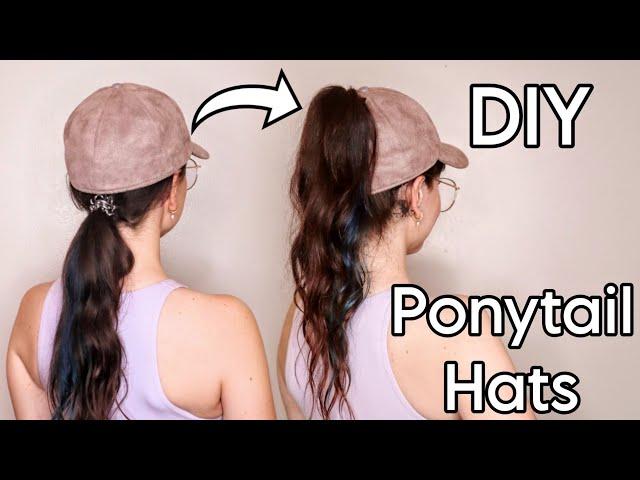 DIY ponytail caps: Glue gun and sewing hat tutorials