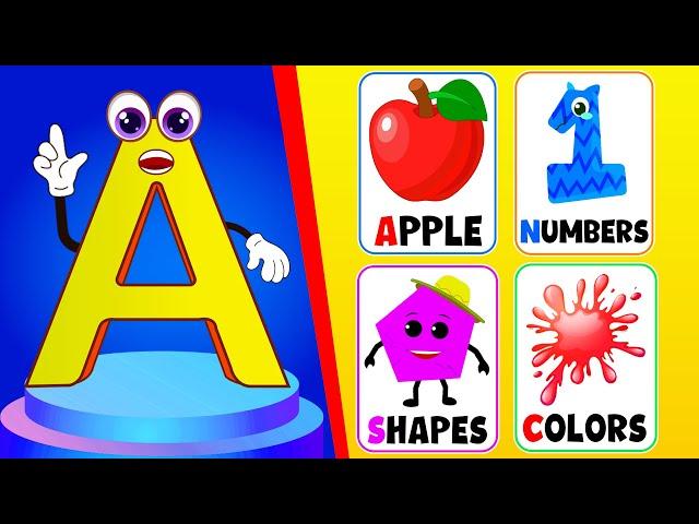 Learn ABC Phonics Shapes Numbers Colors | Preschool Learning Videos For 3 Year Olds | #kidsvideos