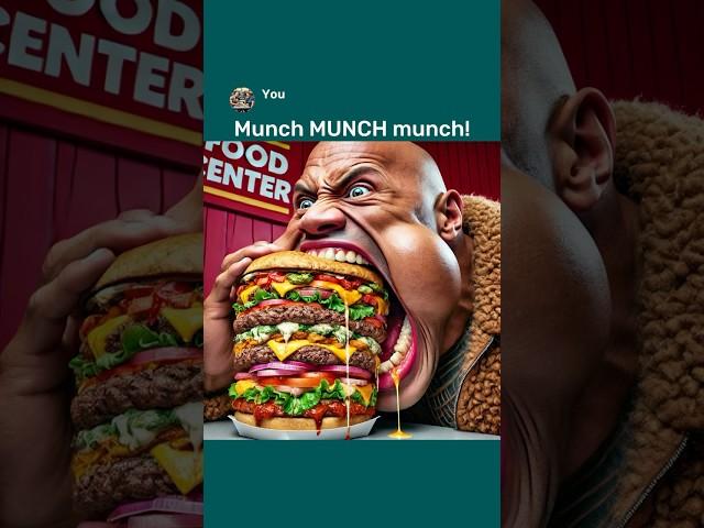 Most Special Hamburger! Dwayne x Peele x Arnold (Ai Edition) #aiart #chatgptart No Brainer #food