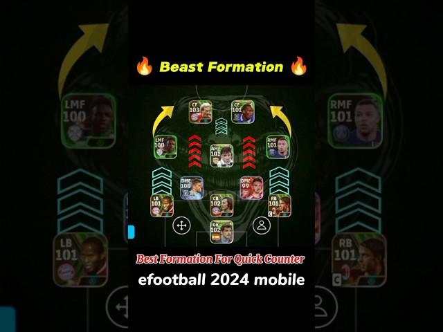 Best formation for quick counter in efootball 2024 |efootball formation update #efootball #pes