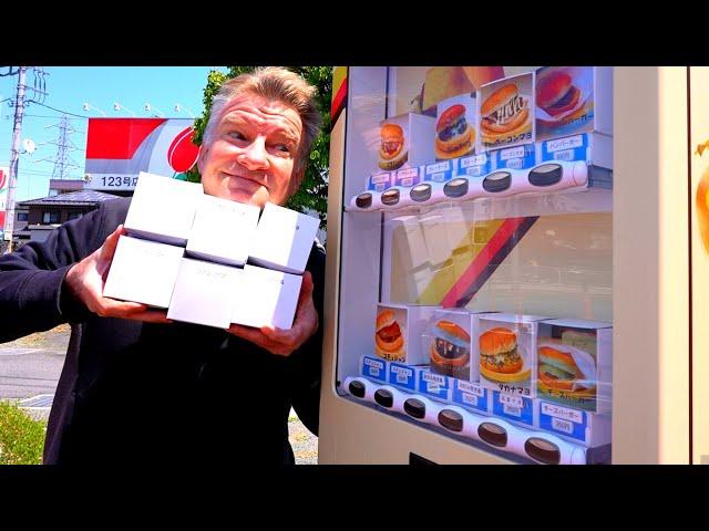 New Hamburger VENDING MACHINE in Japan - Eric Meal Time #666