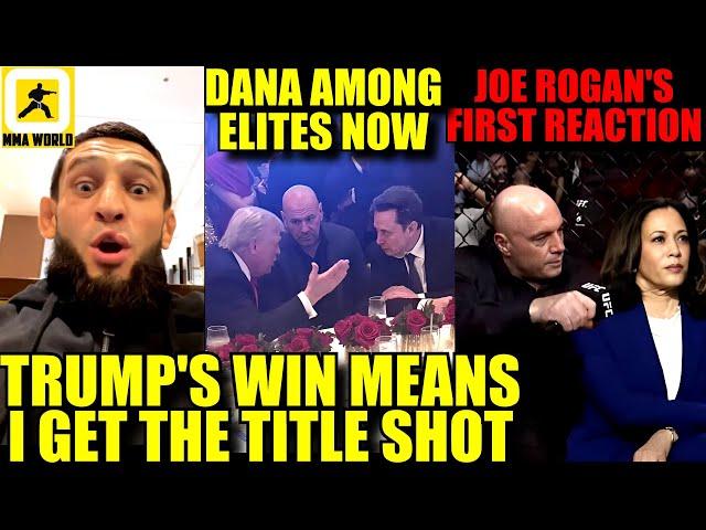 MMA Comunity React to Donald Trump's KNOCKOUT WIN over Kamala Harris,Dana White pumped,Joe Rogan,UFC