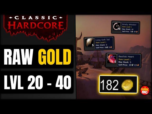 Low Level Raw Gold Farm in Hardcore Classic WoW