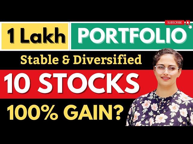 1 Lakh Rs. Portfolio | 10 Best Stocks  Best Portfolio For The Year Of 2024 | Diversify Investment