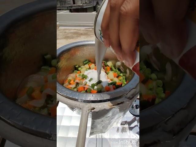Cooking Kerala style Vegetable Stew on 100 Suns  #zeroemission #vegan #outdoorcooking🫕#short