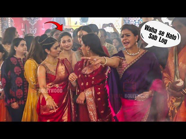 Kajol Devgn’s Super Angry Moment with Public And Media in Front of Alia Bhatt at Durga Puja 2024