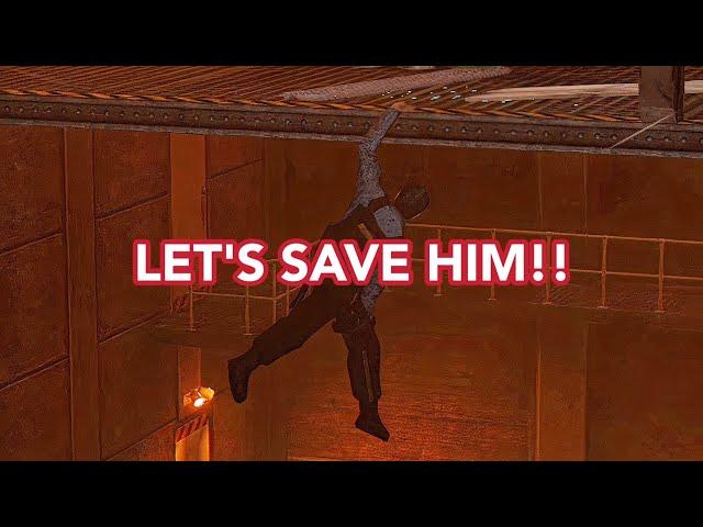 An attempt to save fellow security guard