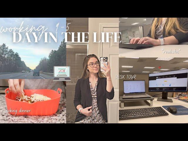 Day in the Life Working a 9-5 Office Job *realistic* | corporate work vlog, morning routine, cooking