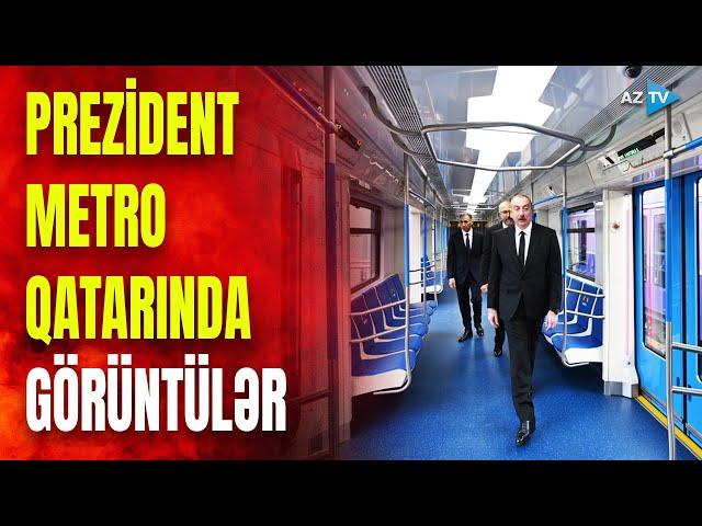 Prezident İlham Əliyev yeni nəsil metro qatarları ilə tanış oldu – GÖRÜNTÜLƏR