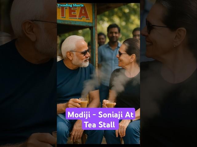 Modi & Sonia Gandhi Spotted Enjoying Chai in Style!  #DesiVibes #modi #soniagandhi #bjp #congress