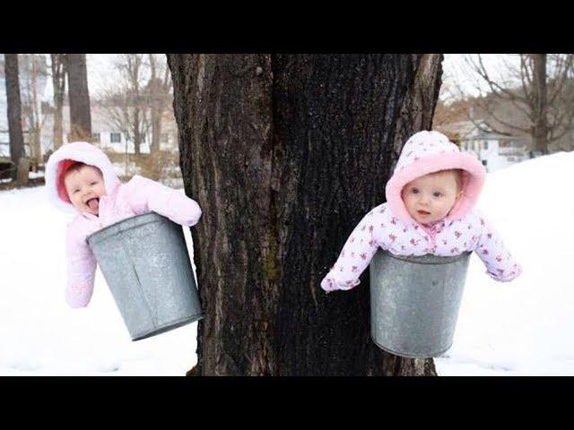 Babies's First Snow Day - Funny Babies Snow TROUBLE || Funny Baby and Pet