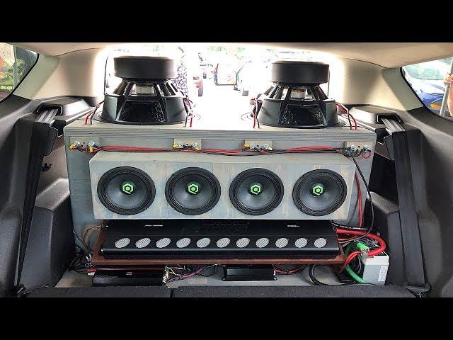 BUDGET WALMART DUAL AMPS ON MIDS AND HIGHS W/ SOUNDQUBED HDX 15S