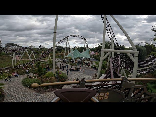 Mack Rides Xtreme Spinning Coaster Ride to Happiness Plopsaland De Panne 2022 POV Onride