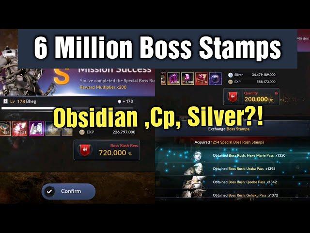 Black Desert Mobile 6 Million Boss Stamps Rewards : Obsidian, CP, Silver & More!