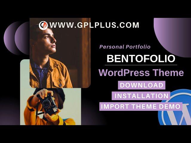 Bentofolio - Personal Portfolio WordPress Theme , Download , Installation & Import Theme Demo