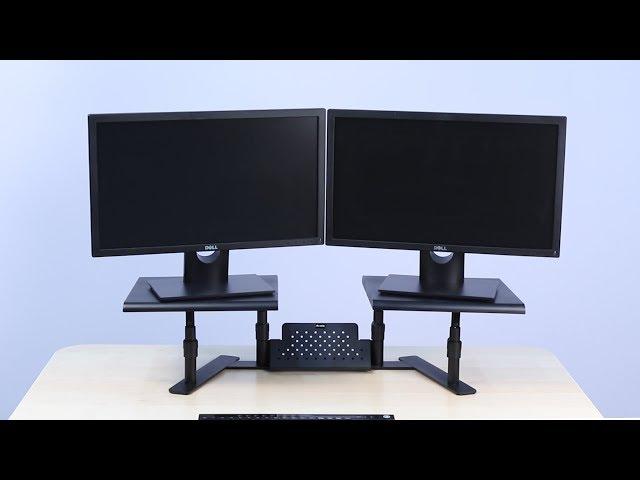 Allsop Metal Art ErgoTwin Height Adjustable Dual Monitor Stand