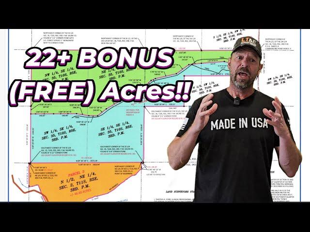 22 FREE ACRES of land AFTER the SURVEY!! But there's a story behind this 4D land investing gamble!