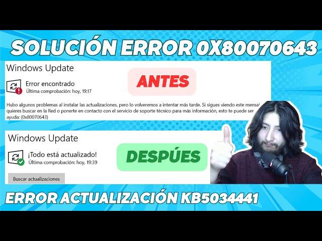 ERROR 0x80070643 | KB5034441 Windows Update SOLUCIONADO 2024