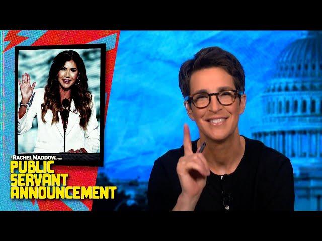 Rachel Maddow on Kristi Noem: Five things to know about Trump's pick for homeland security secretary