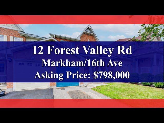 12 Forest Valley Rd, Markham, ON