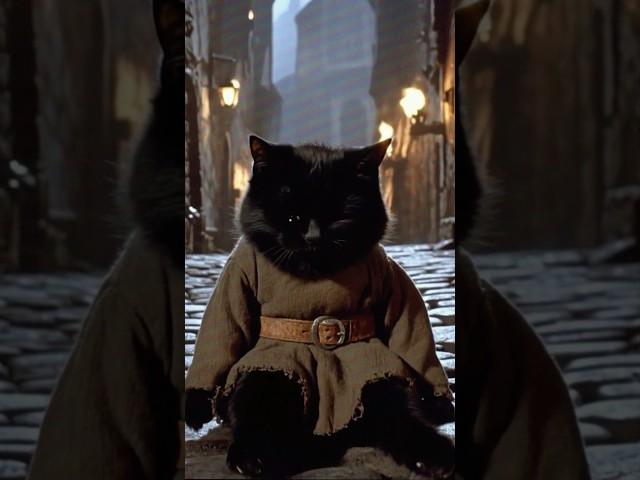 Black Cat Gets Bullied #aishorts #catlovers #fantasy
