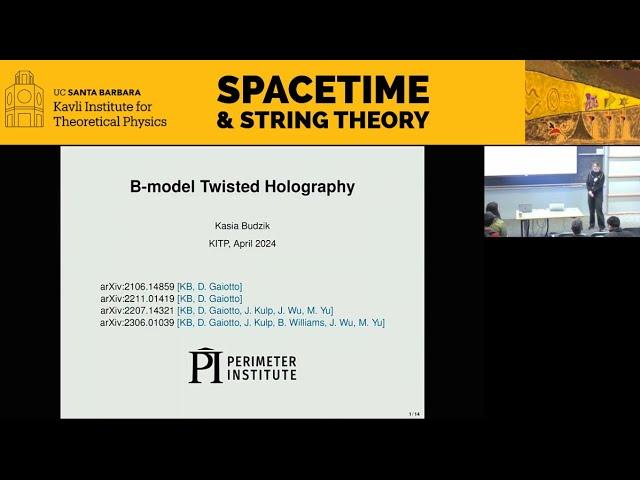 B-model Twisted Holography  ▸  Kasia Budzik (Perimeter Inst.)