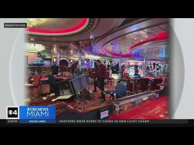 Passengers describes scary situation of Royal Caribbean cruise ship rocked by rough weather