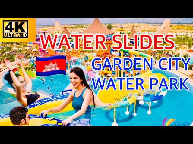 Best Water slides at Garden City Waterpark in Phnom Penh Cambodia  | Foodie Tour Shows