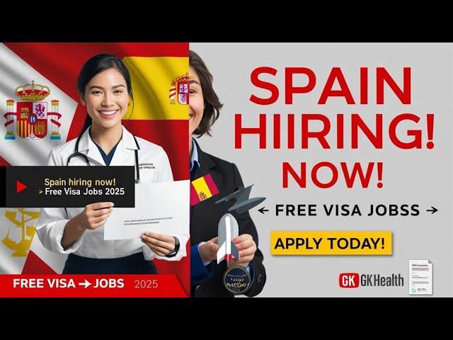  Spain Work Visa 2025 | High Salary Jobs with FREE Visa Sponsorship! Apply Fast!