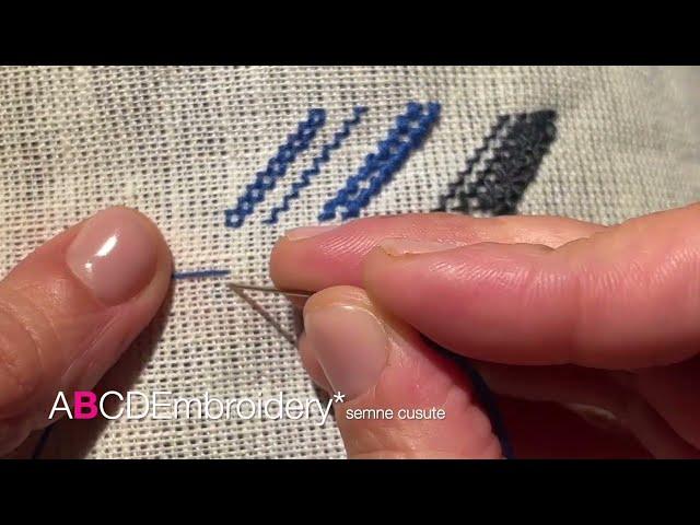 Broderie pentru ie - linii drepte | Embroidery for the Romanian shirt - straight stitches | B 02