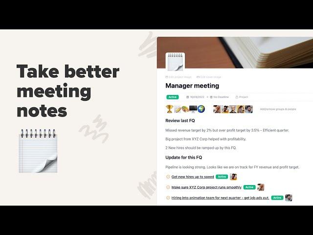 Take better meeting notes with Project.co