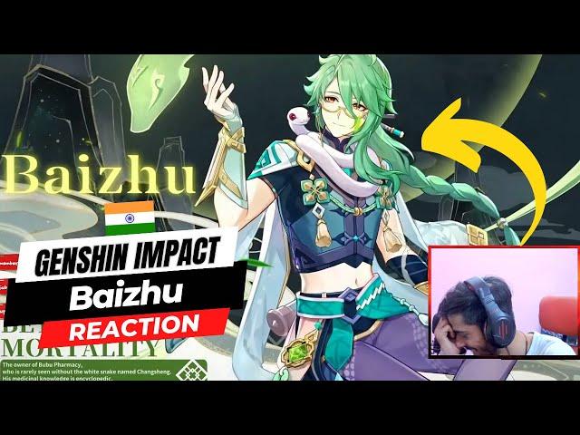 INDIAN STREAMER REACT ON Character Demo - Baizhu: Curing the Root Cause | Genshin Impact - HINDI