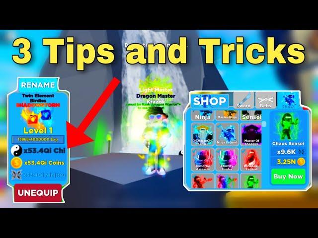 3 Tips & Tricks Useful in Ninja Legends 2023*~ Roblox