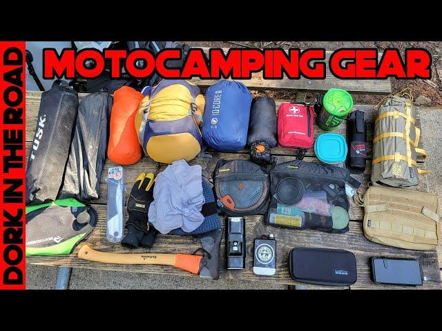 My 2022 Motorcycle Camping Gear List and How I Pack it On My KLR 650