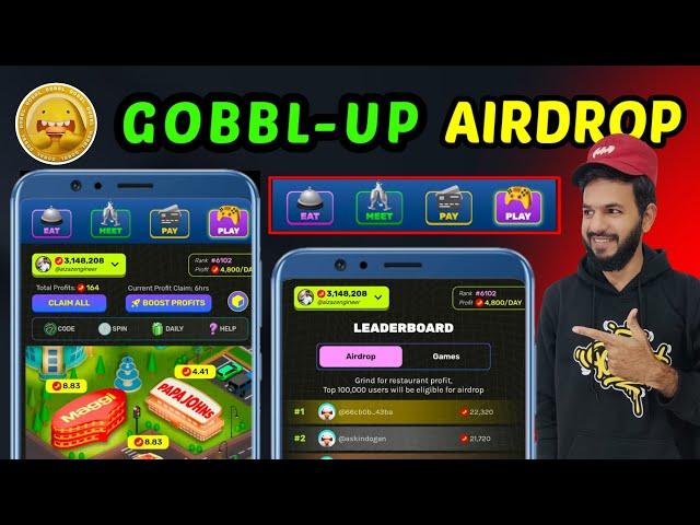 Gobblup Airdrop| Gobblup new updates dubai restaurent | Gobblup grind for restaurant profit