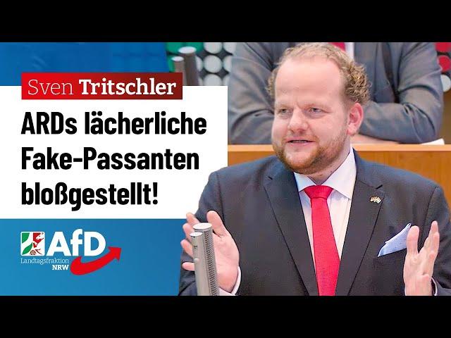 ARDs lächerliche Fake-Passanten bloßgestellt! – Sven Tritschler (AfD)