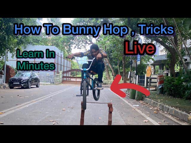 How To Bunny Hop , Learn In Minutes Akram Bmx Rider Live #bmx #bunnyhop #live