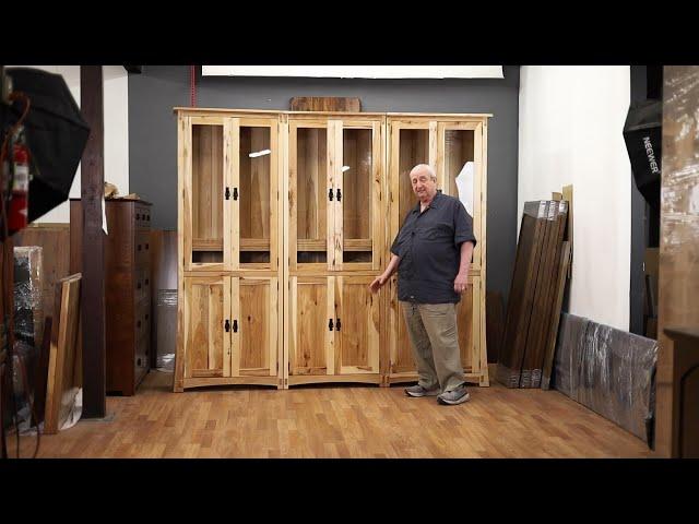 Hickory Bookcase Wall Unit #woodworking #furniture #wood #bookcase #hickory #solidwoodfurniture