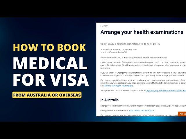 How to book medical appointment for Australian visa