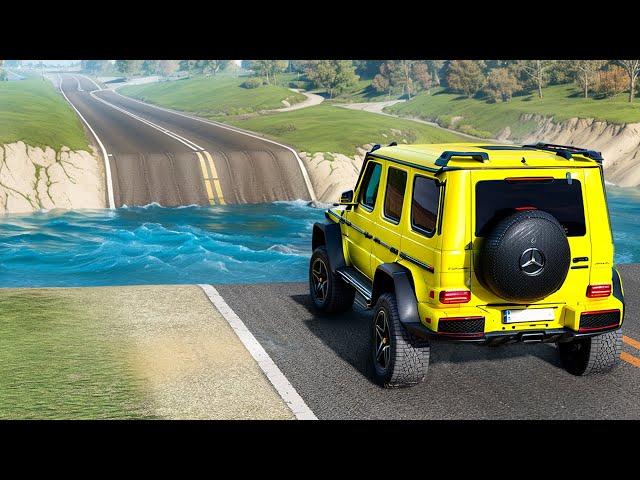 Cars vs Deep Water, Destructive Speed Bump and Spikes ▶️ BeamNG Drive